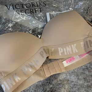 Pink lightly padded sports bra